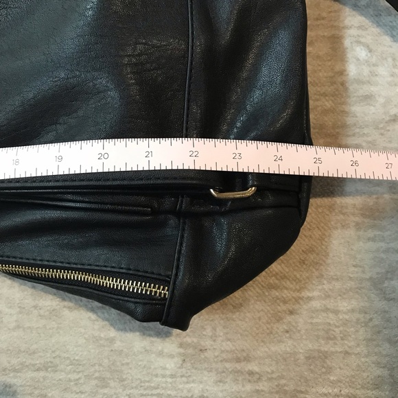 Black Vegan Leather Backpack Purse - Picture 9 of 11